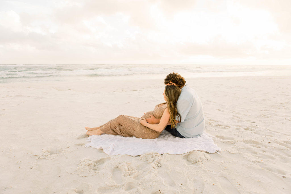 Pregnant Couple on Pensacola Beach