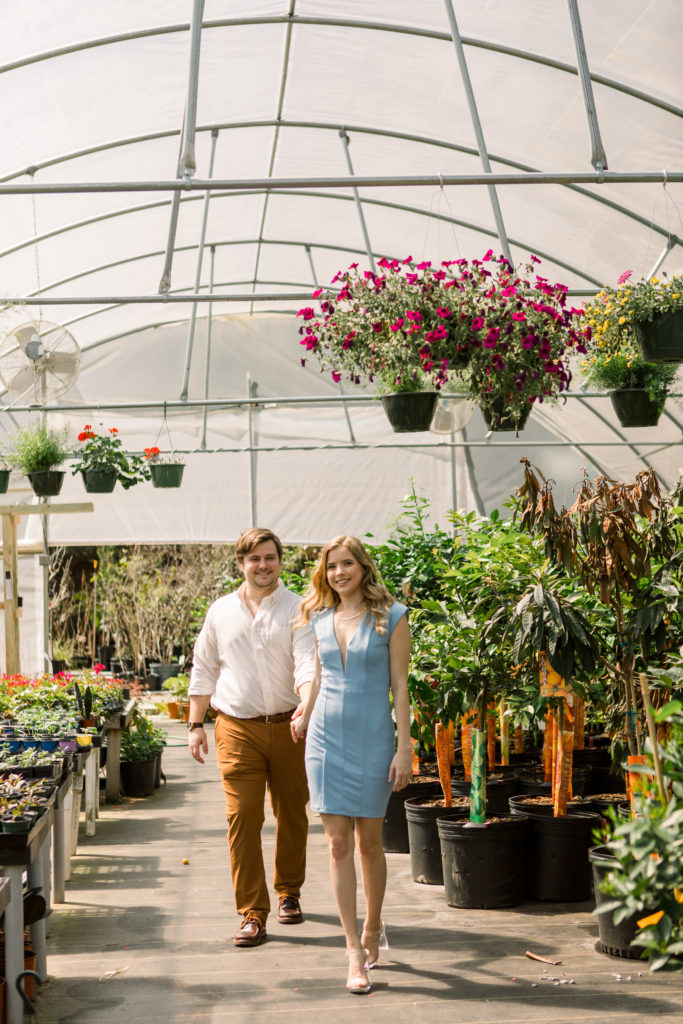 Couple in a Greenhouse posing