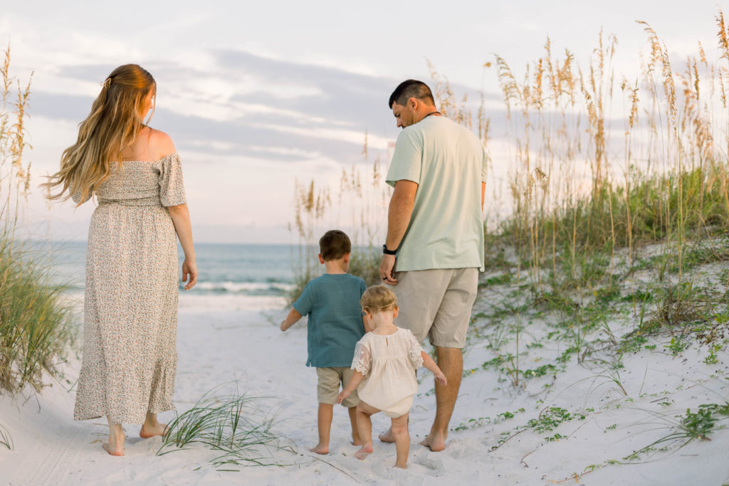 Pensacola Beach Family Walking on the beach