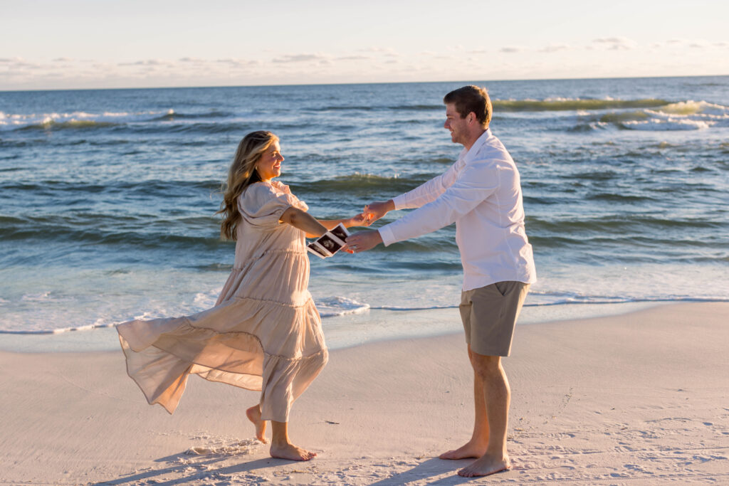 Baby Announcement Photos with Callie Danielle in 30A